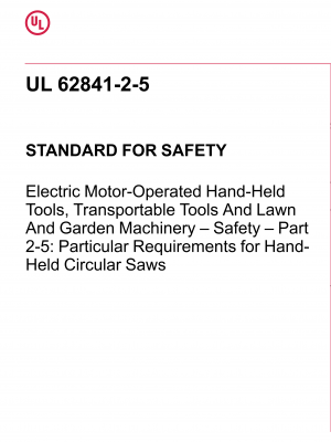 UL 62841-2-5 PDF UL 62841-2-5 PDF